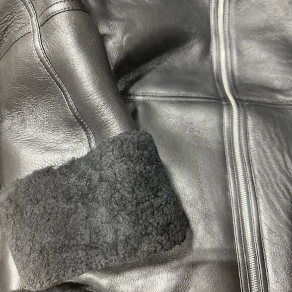 Authentic Toteme Women's Fur Zip-up Leather Jacket coat (MFSP $2500) XS/S - Picture 8 of 8